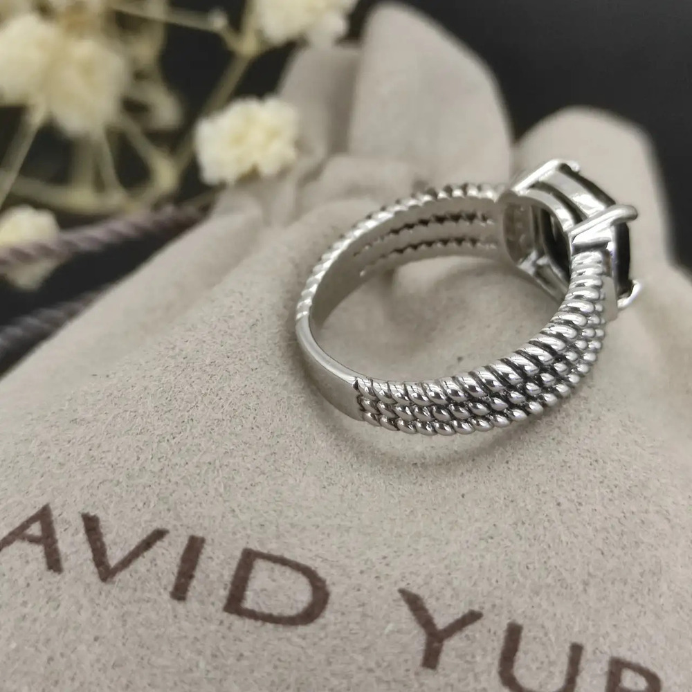 David Yurman pav-paved red diamond ring - Picture 3 of 5